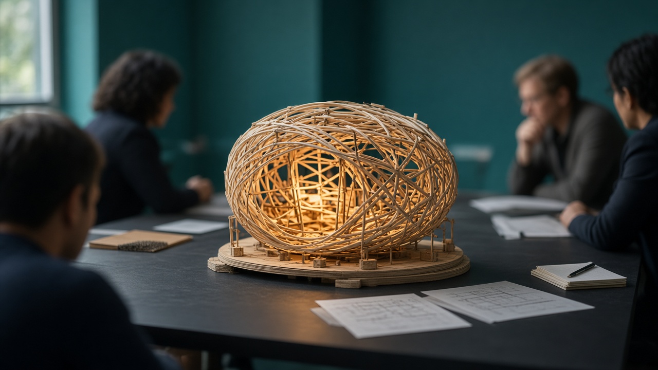 Sparse one-page model of The NEST with planned status and unpublished household cash